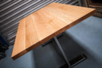 Oak Dinning table and storage bench seating